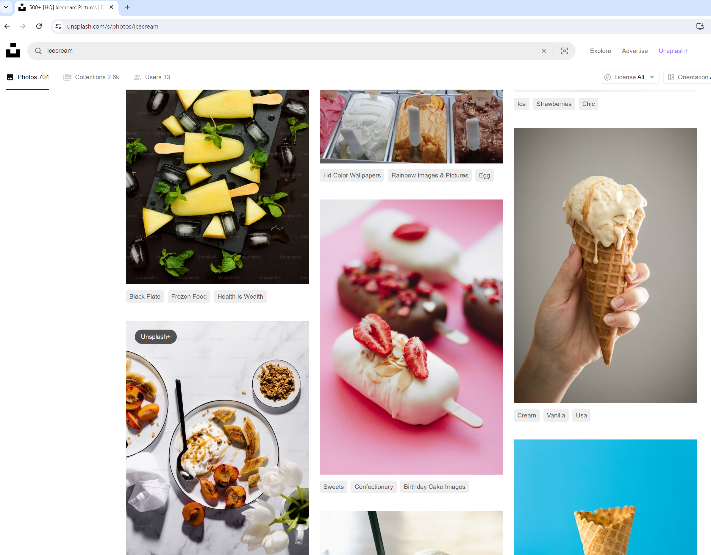 Unsplash website